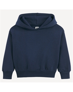 Свитшот с капюшоном из мольтона синий La redoute collections