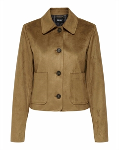 Короткая куртка из замши каштановый Only