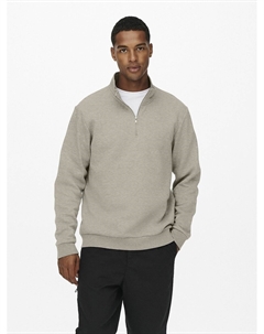 Свитшот на молнии бежевый Laredoute