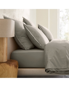 Наволочка из стираного хлопкового сатина Saria зеленый Am.pm.