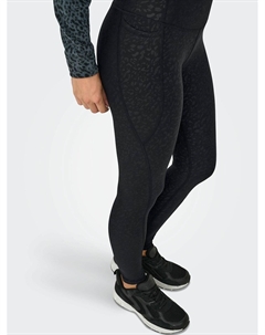 Спортивные леггинсы с леопардовым рисунком Prya черный Only play