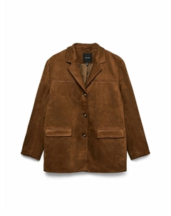 Жакет-блейзер из костюмной ткани каштановый Vero moda