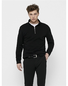 Свитшот на молнии черный Only & sons