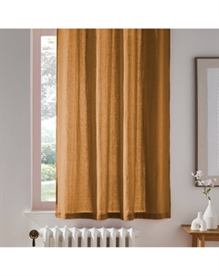 Штора из стиранного льна с люверсами Onega каштановый Laredoute