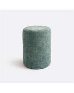 Пуф в обивке из текстурированной ткани Polina синий La redoute interieurs