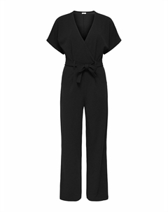 Комбинезон длинный с поясом черный Jdy