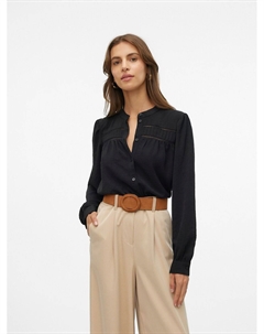 Рубашка струящаяся черный Vero moda