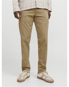 Брюки-чино стретч бежевый Jack & jones