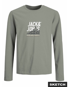 Лонгслив 10-16 лет зеленый Jack & jones junior