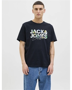 Футболка с короткими рукавами Geplas синий Jack & jones