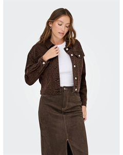 Короткая джинсовая куртка с набивным рисунком под леопарда другие Only