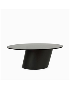 Стол кофейный из стали и закаленного стекла черный So'home