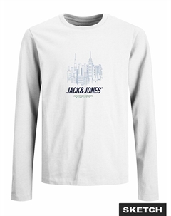 Лонгслив 10-16 лет белый Jack & jones junior