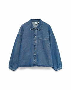 Рубашка из джинсовой ткани синий Vero moda