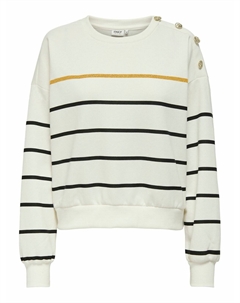 Свитшот тельняшка с застежкой на пуговицы по плечу зеленый Only