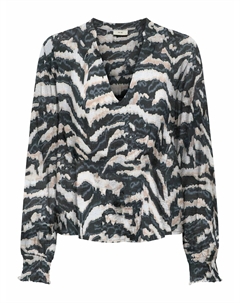 Блузка с принтом синий Jdy