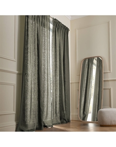 Штора из стираного льна с оборкой Private зеленый Am.pm.