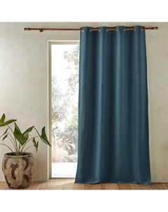 Льняная затемняющая штора с люверсами Colin синий Am.pm.