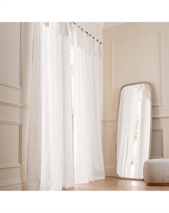 Льняная штора с завязками Colin белый Am.pm.