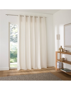 Штора хлопковая широкая Scnario белый Laredoute