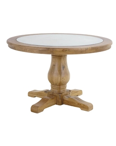 Стол обеденный из массива вяза и ротанга бежевый Laredoute