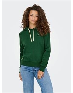 Свитшот с капюшоном принт сердце зеленый Only