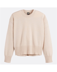 Пуловер из шерсти и кашемира изготовленный во Франции белый La redoute collections