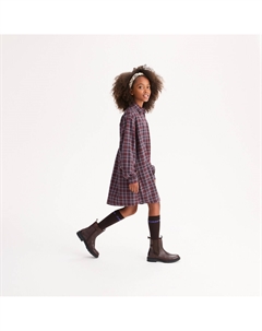 Платье прямого покроя в клетку с длинными рукавами другие La redoute collections