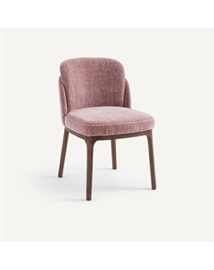 Стул с ножками из ореха в велюровой обивке Jabote розовый Am.pm.
