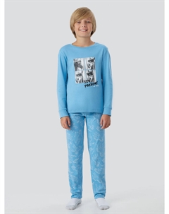 Комплект домашний для мальчиков голубой с надписью Mark formelle