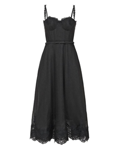 Платье изо льна и шелка Zimmermann