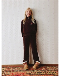 Велюровые брюки клеш для девочек Sela