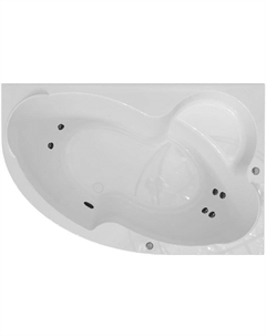 Акриловая ванна Vannesa Ирма 160x105 R 2-79-2-2-0-229 цвет Белый с гидромассажем Стандарт Хром Radomir