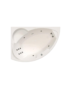 Акриловая ванна Vannesa Алари 168x120 L 2-81-2-1-0-218 цвет Белый с гидромассажем Терапия Хром Radomir