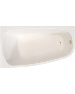 Акриловая ванна Рона 158x90 L 1-01-4-1-1-343К цвет Белый со слив-переливом Бронза Radomir