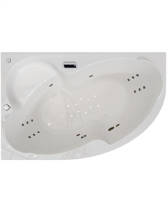 Акриловая ванна Vannesa Ирма 149x96 L 2-83-2-1-9-216 цвет Белый с гидромассажем Люкс Хром Radomir