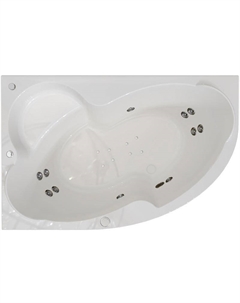 Акриловая ванна Vannesa Ирма 169x110 L 2-81-2-1-0-217 цвет Белый с гидромассажем Терапия Хром Radomir