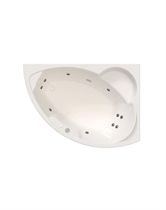 Акриловая ванна Vannesa Алари 168x120 R 2-80-2-2-0-218 цвет Белый с гидромассажем Релакс Хром Radomir