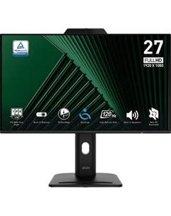 27" Монитор MSI Pro MP272PMG, 1920x1080, IPS, 120Гц, 1хHDMI, 1хDP, черный Msi
