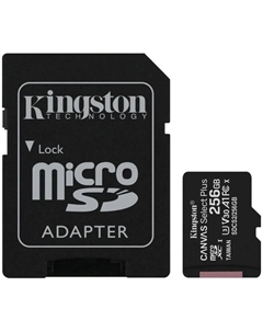 Карта памяти Micro SecureDigital 256Gb Kingston Canvas Select Plus (SDCS3/256GB) + SD адаптер
