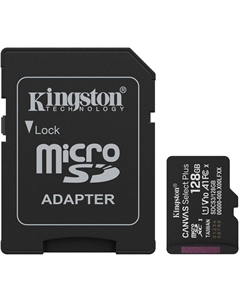 Карта памяти Micro SecureDigital 128Gb Kingston Canvas Select Plus (SDCS3/128GB) + SD адаптер