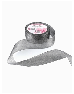 Лента парчовая, 40 мм, 23±1 м, черная №029 Арт узор