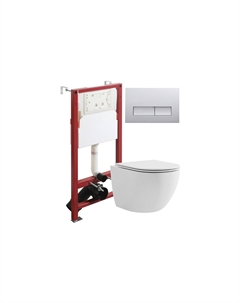 Унитаз с инсталляцией подвесной AGGER ATI03100+APB200 Agger