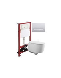 Унитаз с инсталляцией подвесной AGGER ATI05100+APB200 Agger