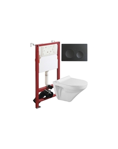 Унитаз с инсталляцией подвесной AGGER ATI06100+APB144 Agger