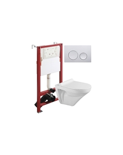 Унитаз с инсталляцией подвесной AGGER ATI06100+APB100 Agger