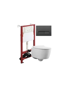 Унитаз с инсталляцией подвесной AGGER ATI05100+APB244 Agger