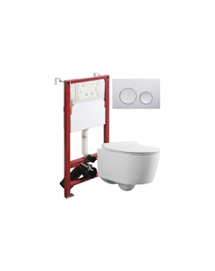 Унитаз с инсталляцией подвесной Hoff ATI05100+APB100