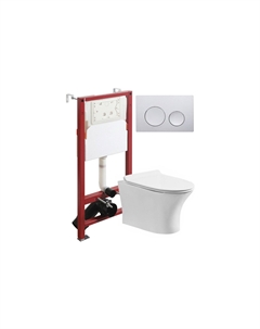 Унитаз с инсталляцией подвесной ORANGE CI01-100W+APB100 Orange