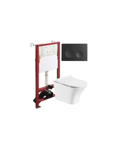 Унитаз с инсталляцией подвесной ORANGE CI02-100W+APB144 Orange